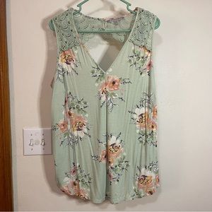 Floral and Lace Shirt